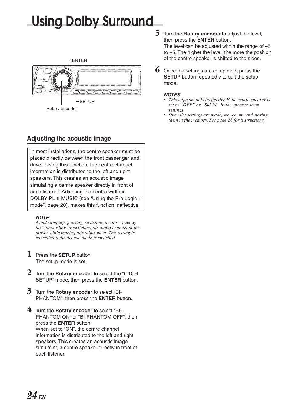 Using dolby surround | Alpine PXA-H701 User Manual | Page 25 / 49