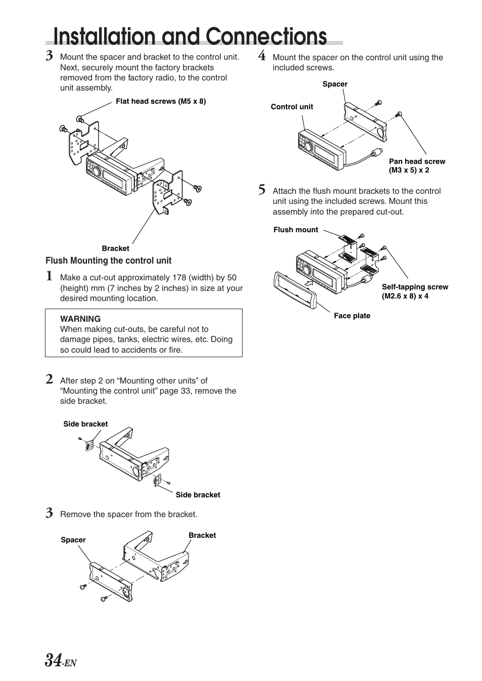 Installation and connections | Alpine PXA-H701 User Manual | Page 35 / 49