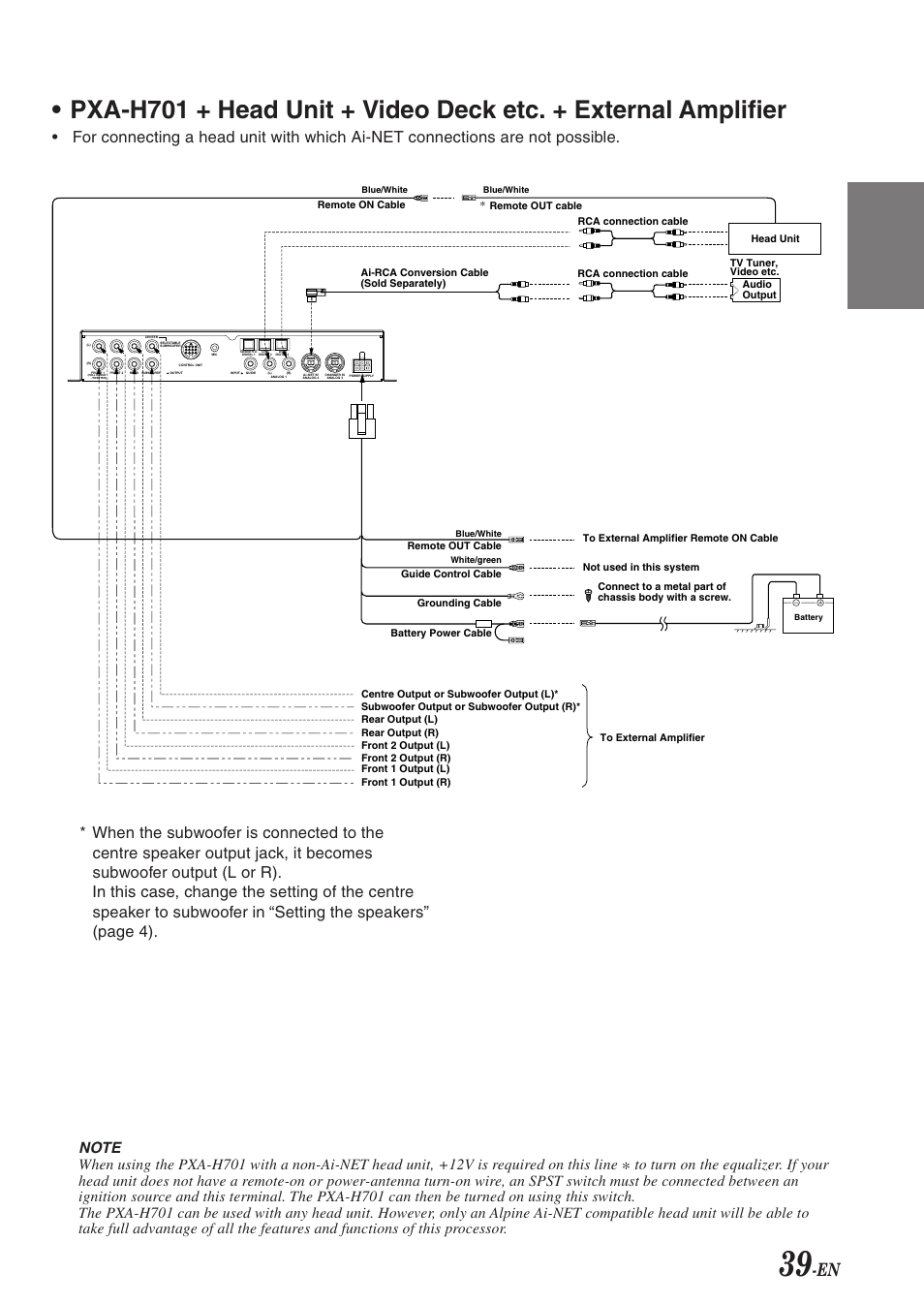 Fr es de se it | Alpine PXA-H701 User Manual | Page 40 / 49