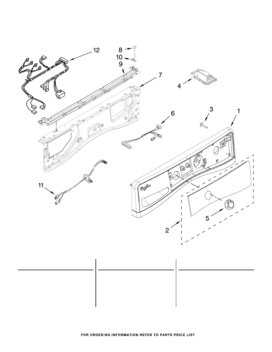Control panel, Control panel parts | Whirlpool WFW94HEAC User Manual | Page 4 / 10