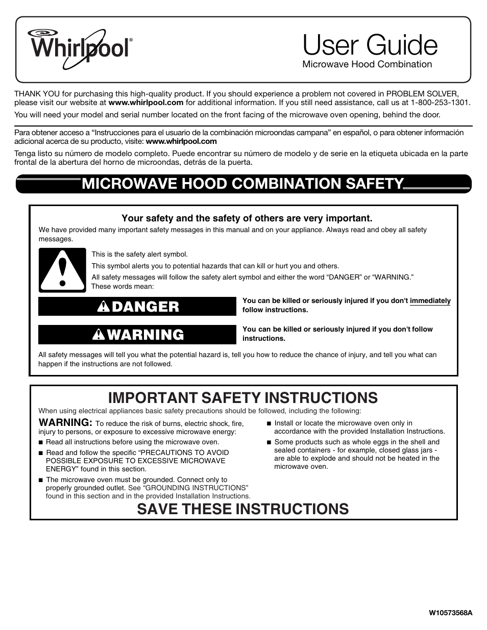 Whirlpool WMH76719CS User Manual | 8 pages