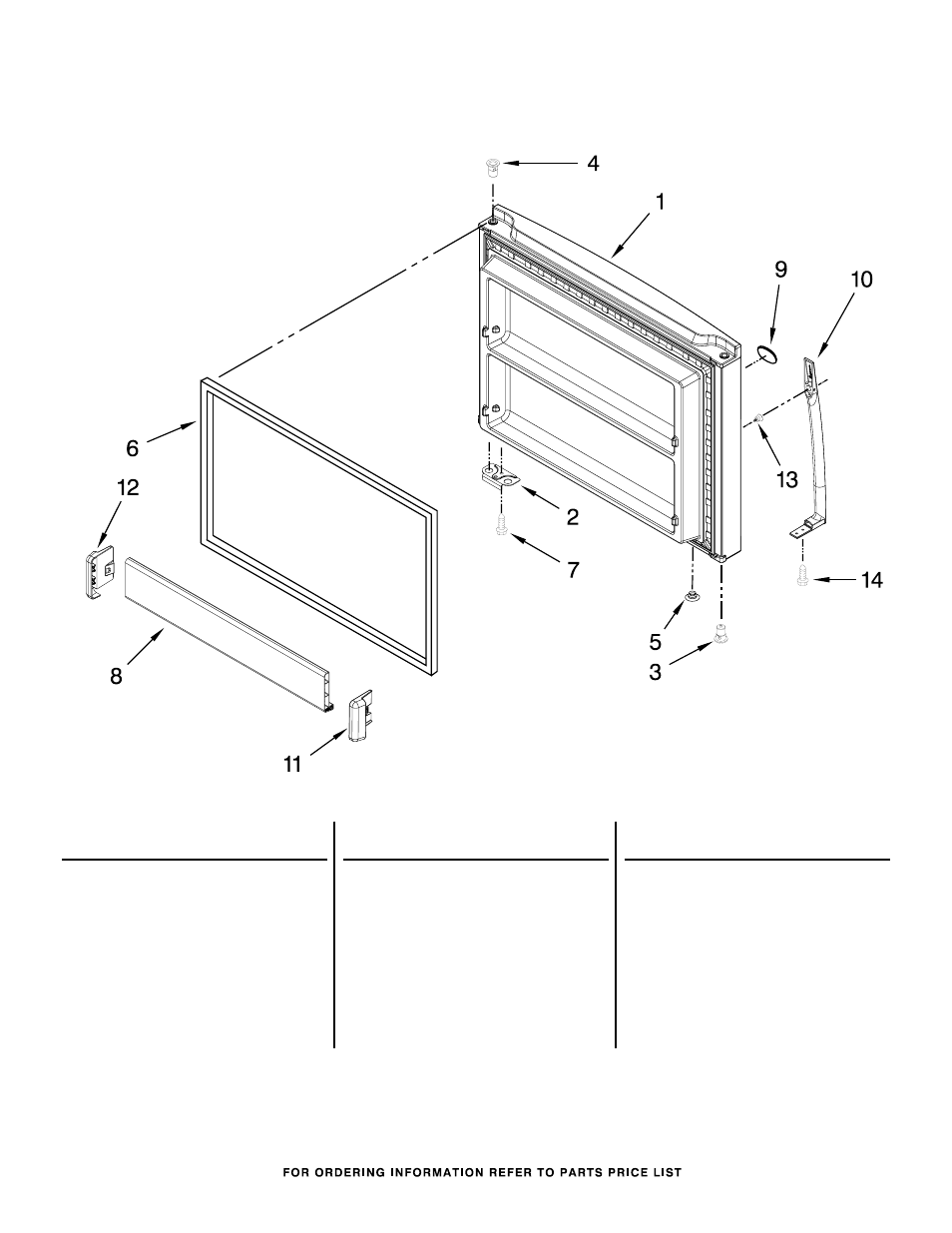 Freezer door, Freezer door parts | Whirlpool WRT311SFYB User Manual | Page 6 / 11