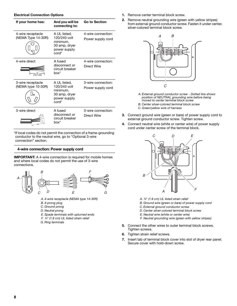 Whirlpool LER3622PQ User Manual | Page 8 / 20