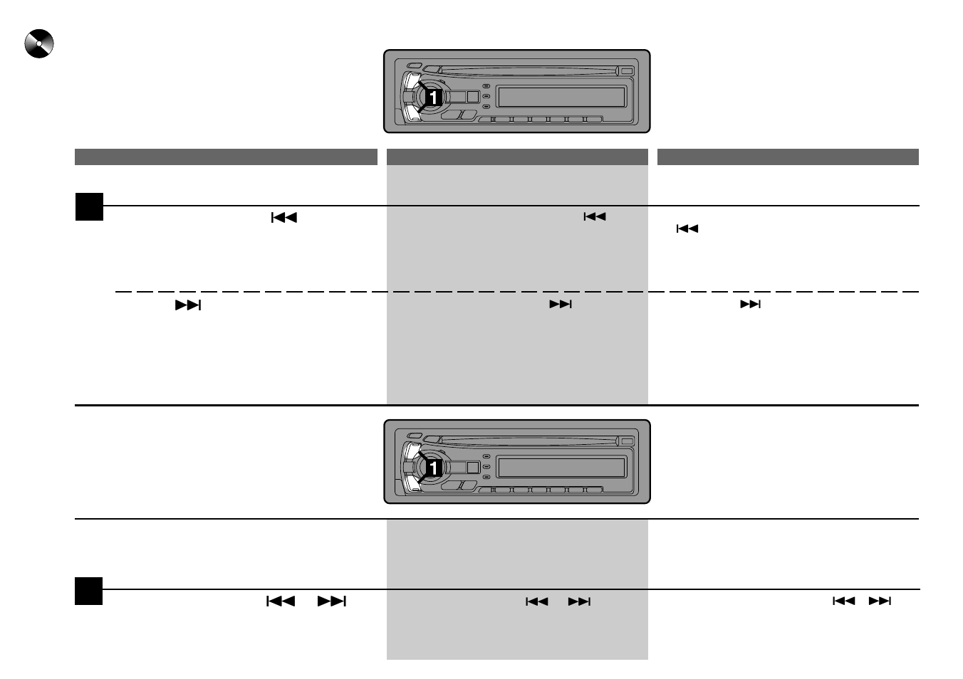 Music sensor (skip), Fast forward and backward, Détecteur de plage (saut) sensor de música (salto) | Alpine CDA-7944R User Manual | Page 55 / 88