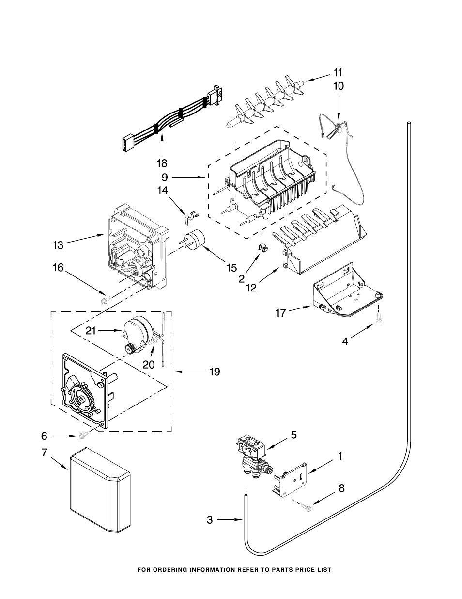 Icemaker, Icemaker parts | Whirlpool GSC25C6EYY User Manual | Page 17 / 20