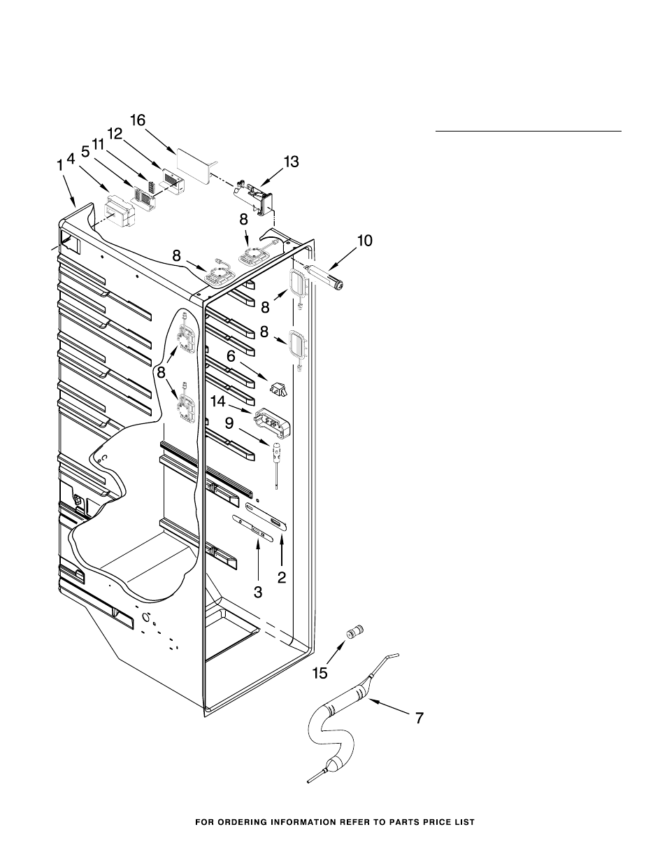 Refrigerator liner, Refrigerator liner parts | Whirlpool GSC25C6EYY User Manual | Page 3 / 20