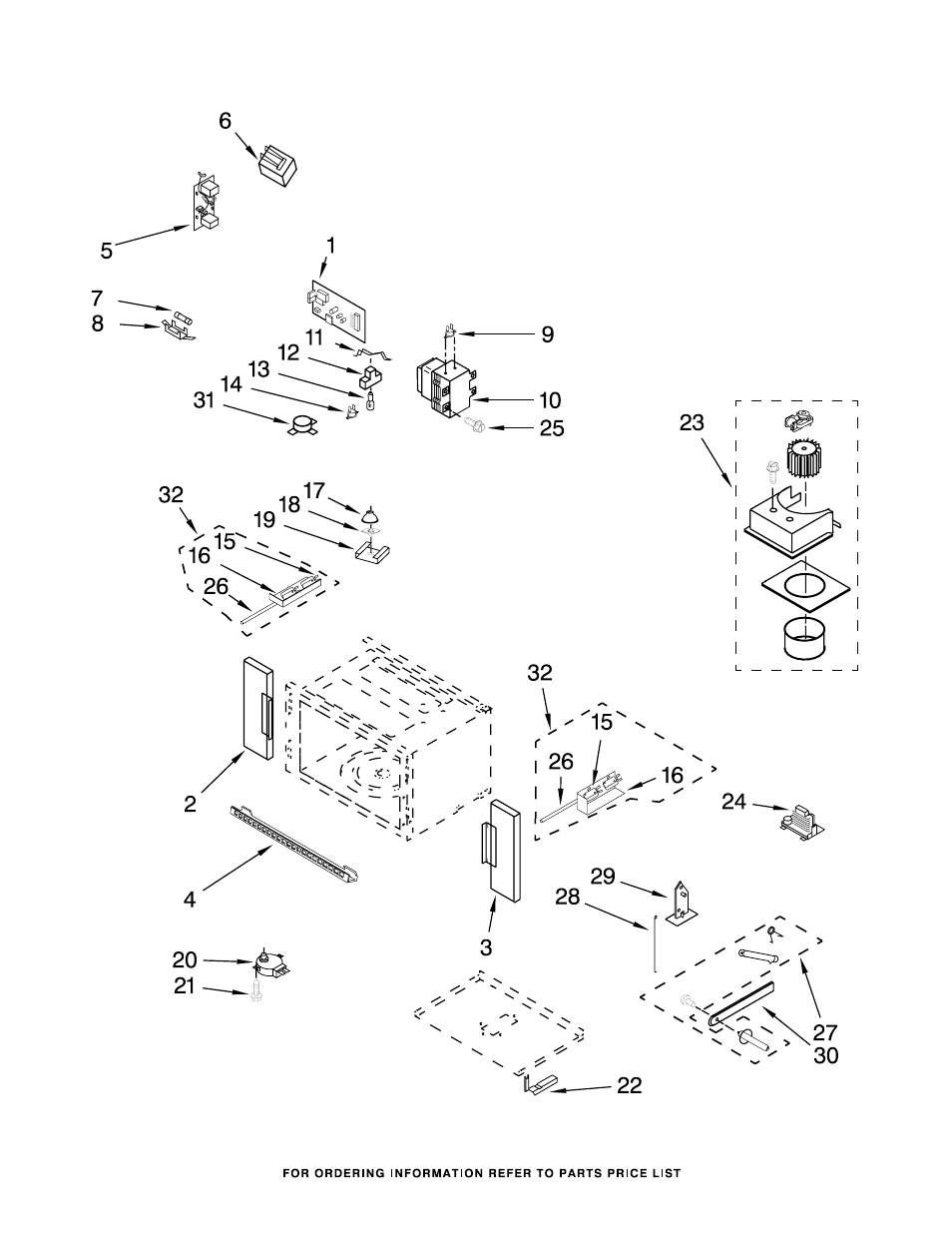 Cabinet and stirrer, Cabinet and stirrer parts | Whirlpool WOC54EC7AS User Manual | Page 6 / 11