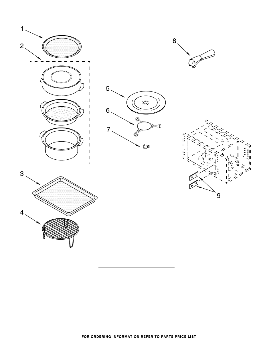 Internal microwave, Internal microwave parts | Whirlpool WOC54EC7AS User Manual | Page 8 / 11