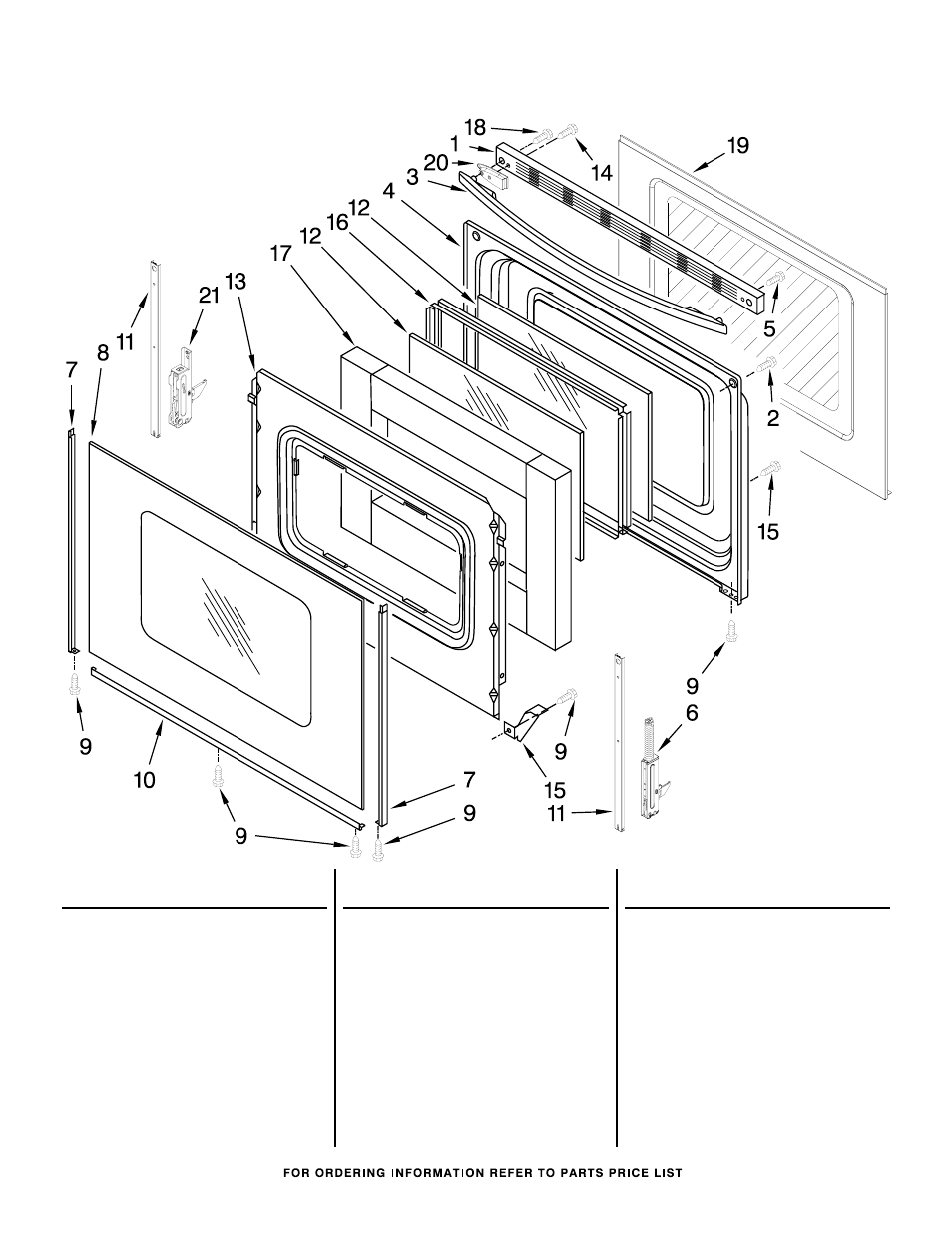 Door, Door parts | Whirlpool WFC340S0AS User Manual | Page 6 / 7