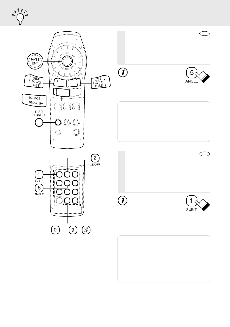 Switching the angle, Switching the subtitles (subtitle language) | Alpine DVD/VIDEO CD/ DVA-5205E User Manual | Page 20 / 72