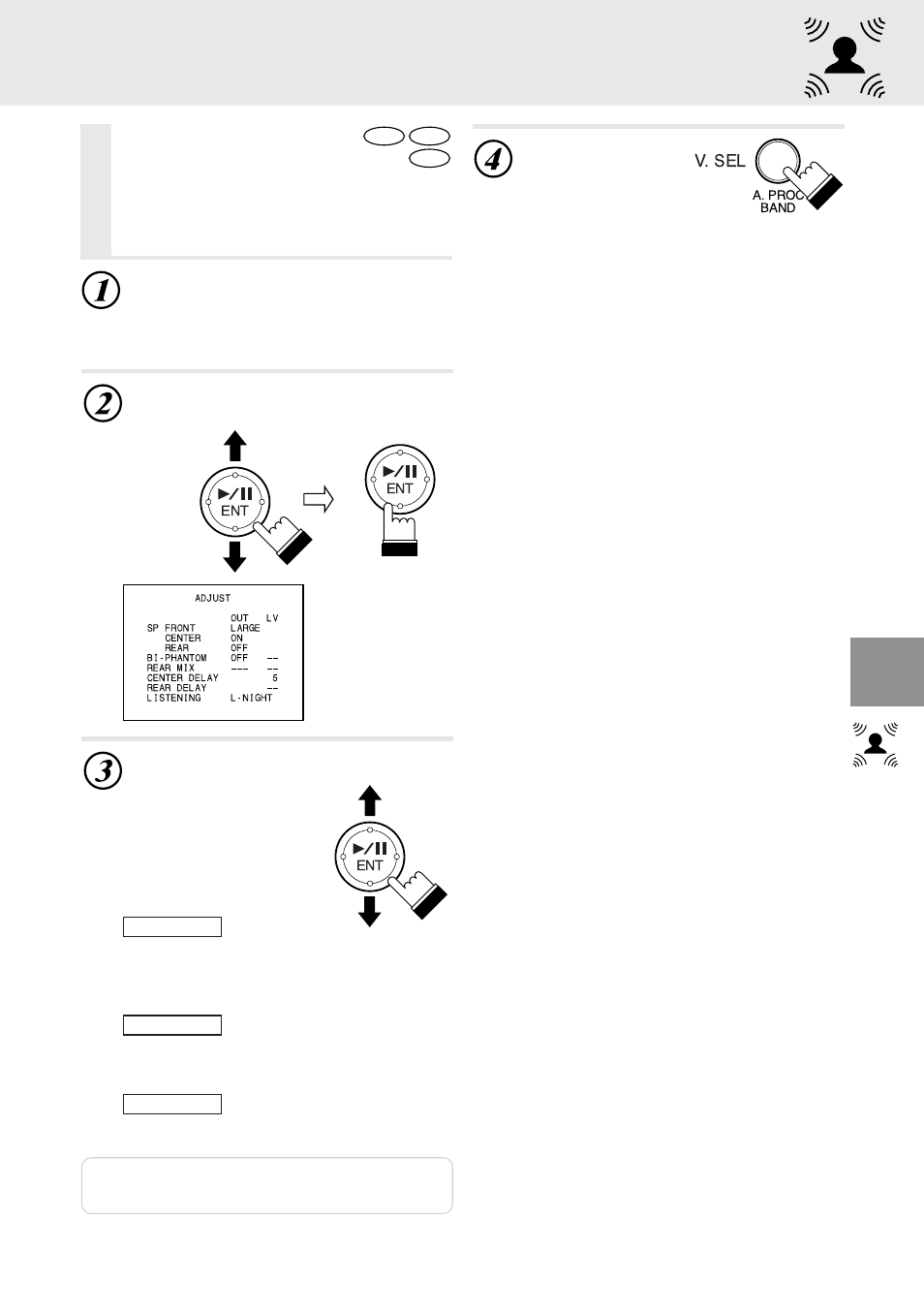 Adjust, Achieving powerful sound at low volumes, Adjust – achieving powerful sound at low volumes | Alpine DVD/VIDEO CD/ DVA-5205E User Manual | Page 51 / 72
