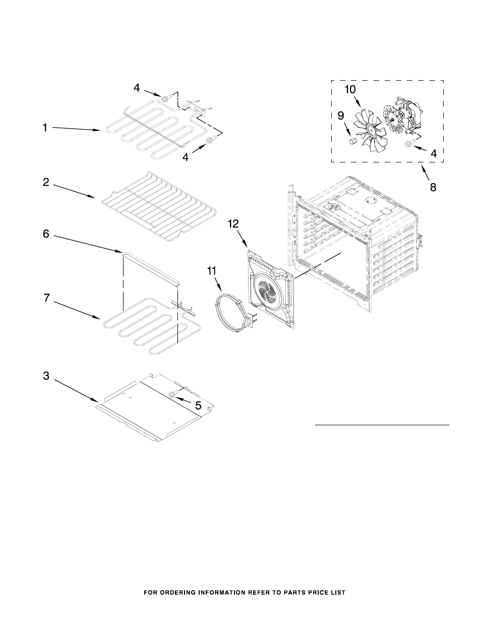 Internal oven, Internal oven parts | Whirlpool WOD93EC0AS User Manual | Page 7 / 9