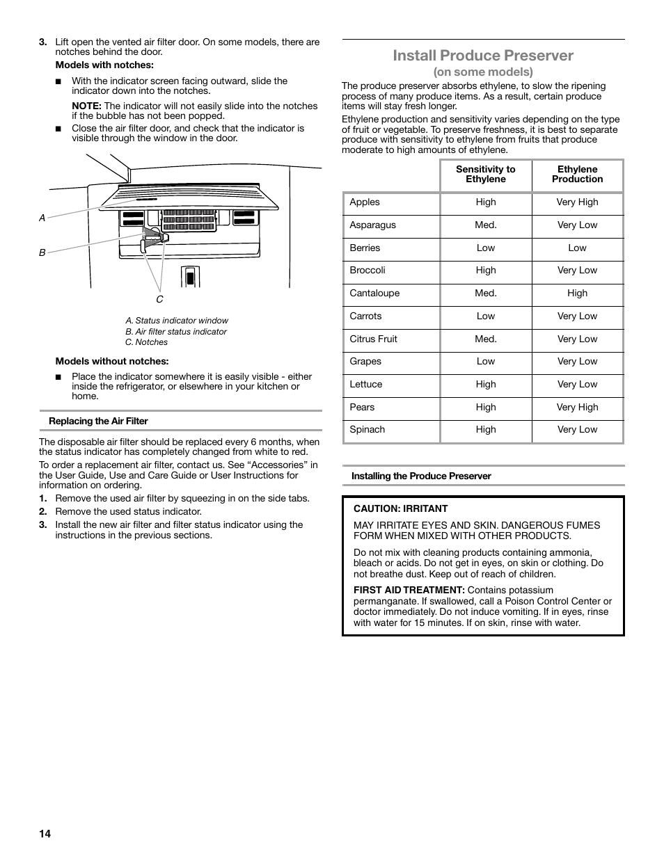 Install produce preserver | Whirlpool WRF991BOOM User Manual | Page 14 / 108