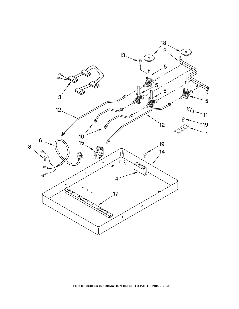Burner box, gas valves, and switches | Whirlpool W3CG3014XB User Manual | Page 2 / 3