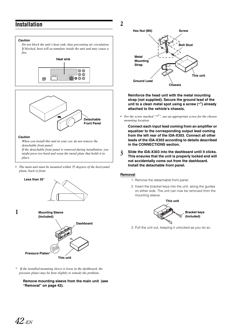 Installation | Alpine IDA-X303 User Manual | Page 44 / 48