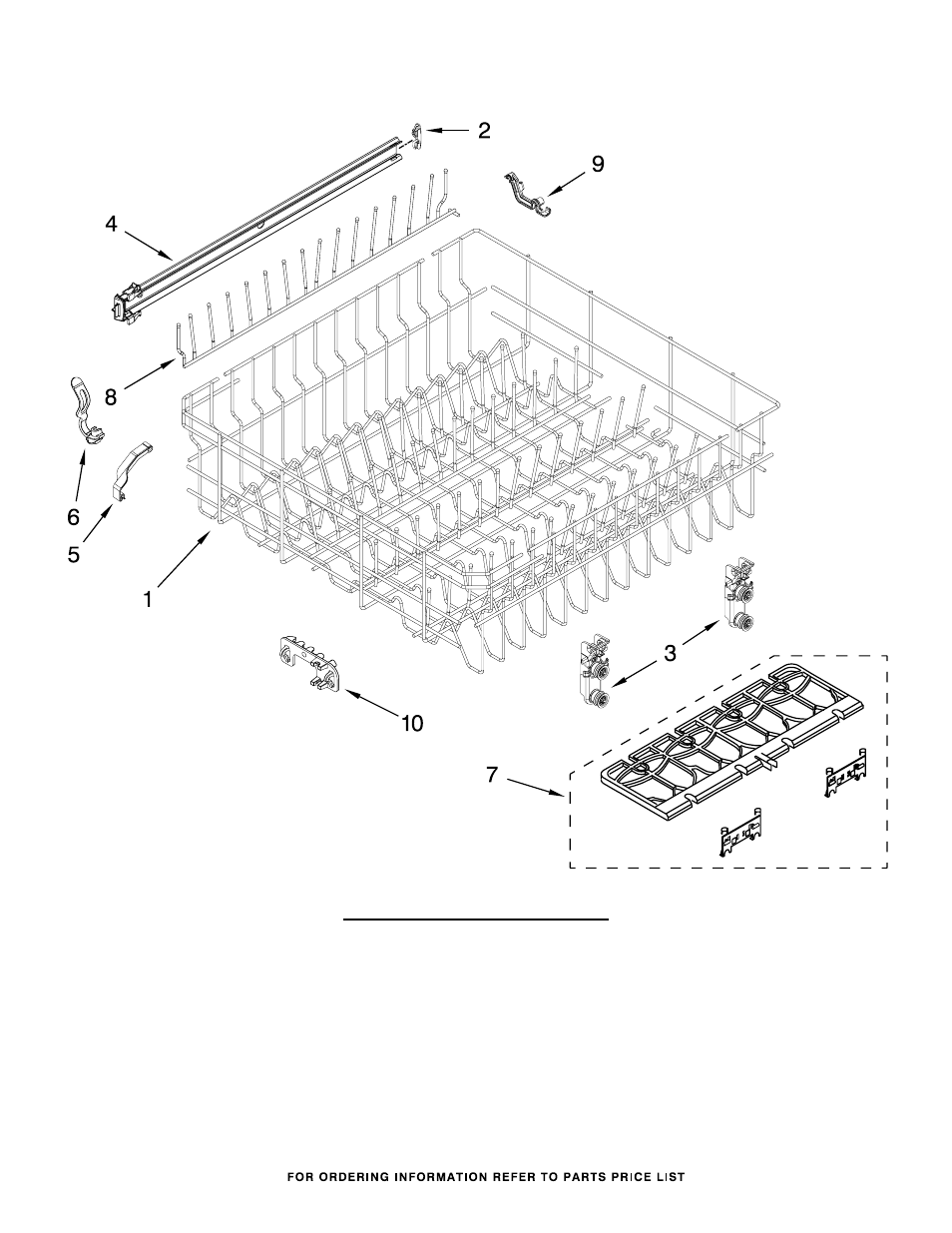 Upper rack and track, Upper rack and track parts | Whirlpool WDL785SAAM User Manual | Page 11 / 14