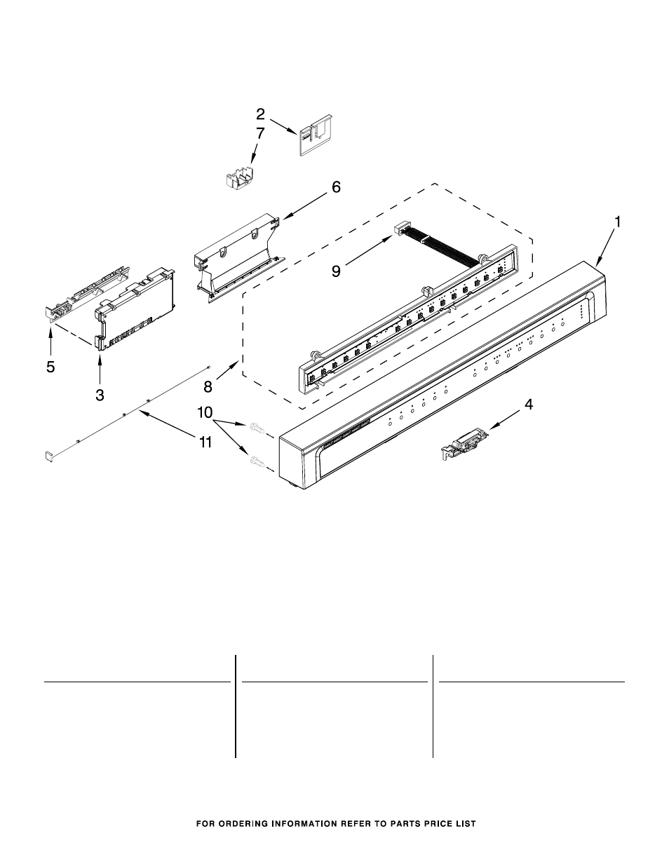 Control panel and latch, Control panel and latch parts | Whirlpool WDL785SAAM User Manual | Page 2 / 14