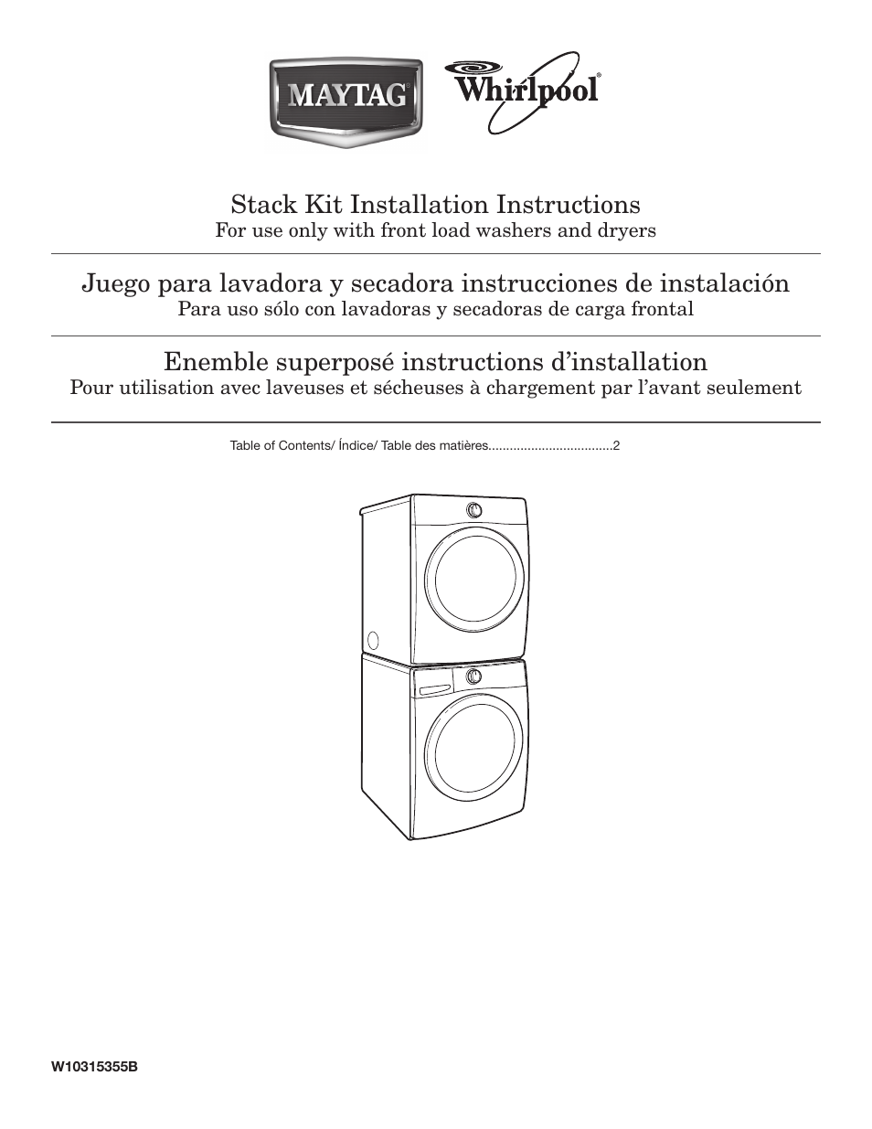 Whirlpool W10298318RP User Manual | 16 pages