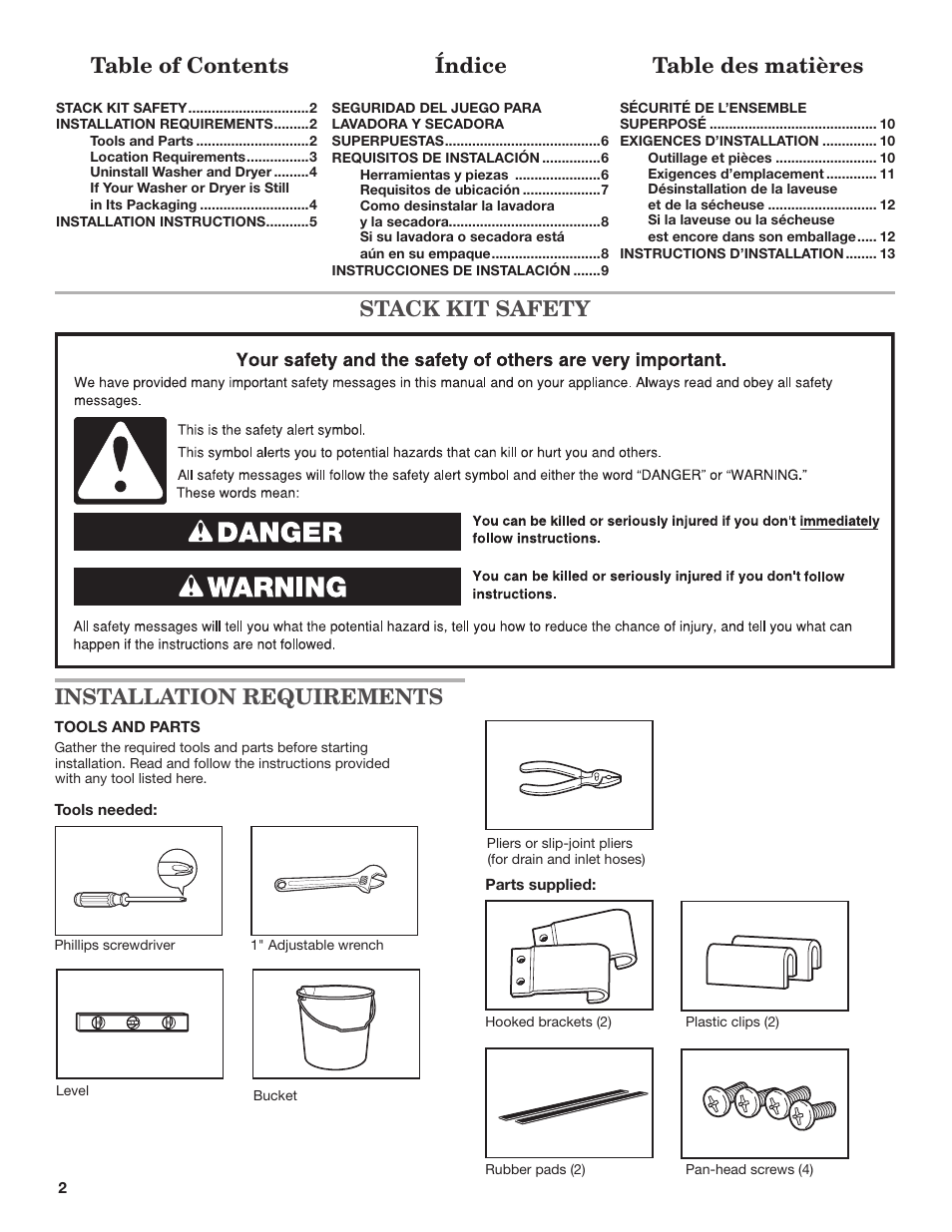 Whirlpool W10298318RP User Manual | Page 2 / 16