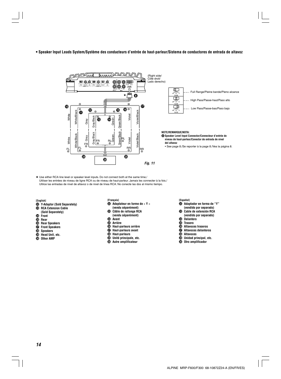 Alpine MRP-F300 User Manual | Page 14 / 20