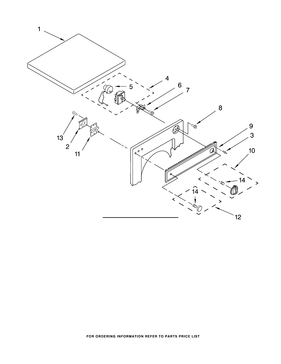 Top and console, Top and console parts | Whirlpool LDR3822PQ User Manual | Page 5 / 6