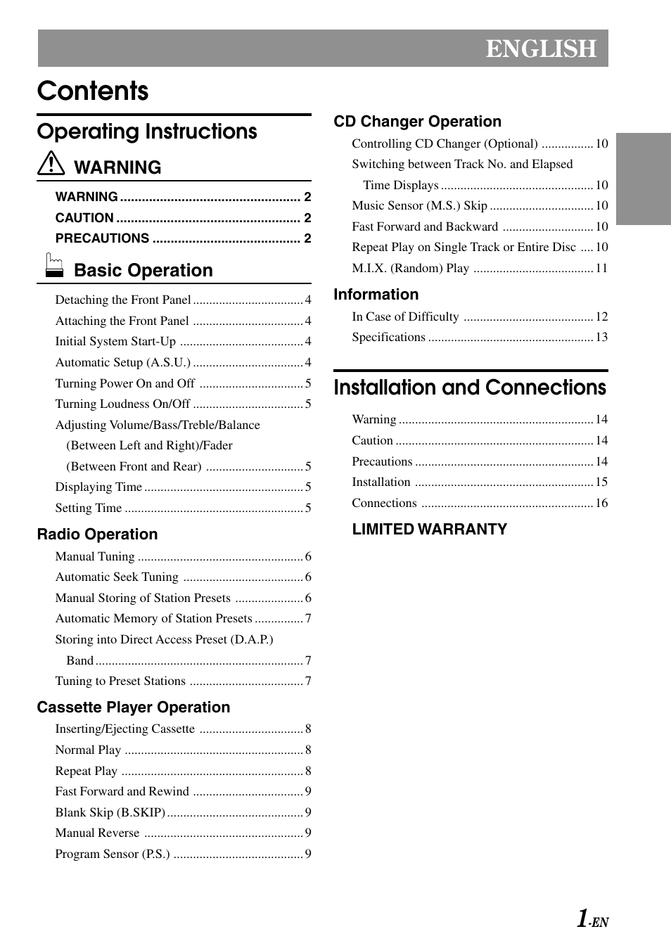 Alpine TDM-7582 User Manual | Page 3 / 24