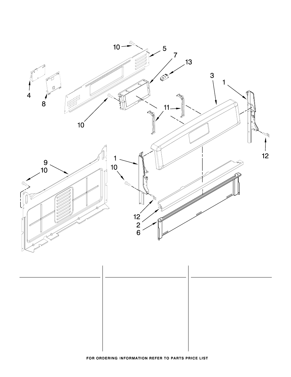 Control panel, Control panel parts | Whirlpool WFG540H0AS User Manual | Page 2 / 9