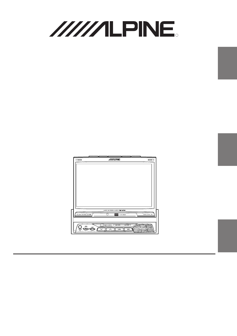 Alpine TME-M790 User Manual | 24 pages