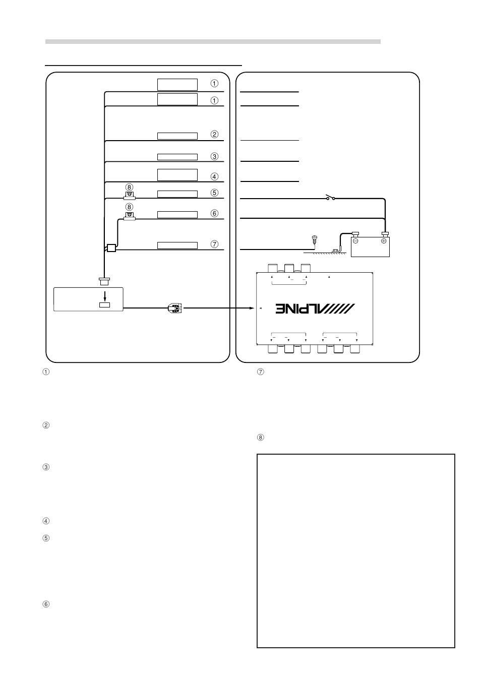 Installation and connections, Connections | Alpine TME-M790 User Manual | Page 20 / 24