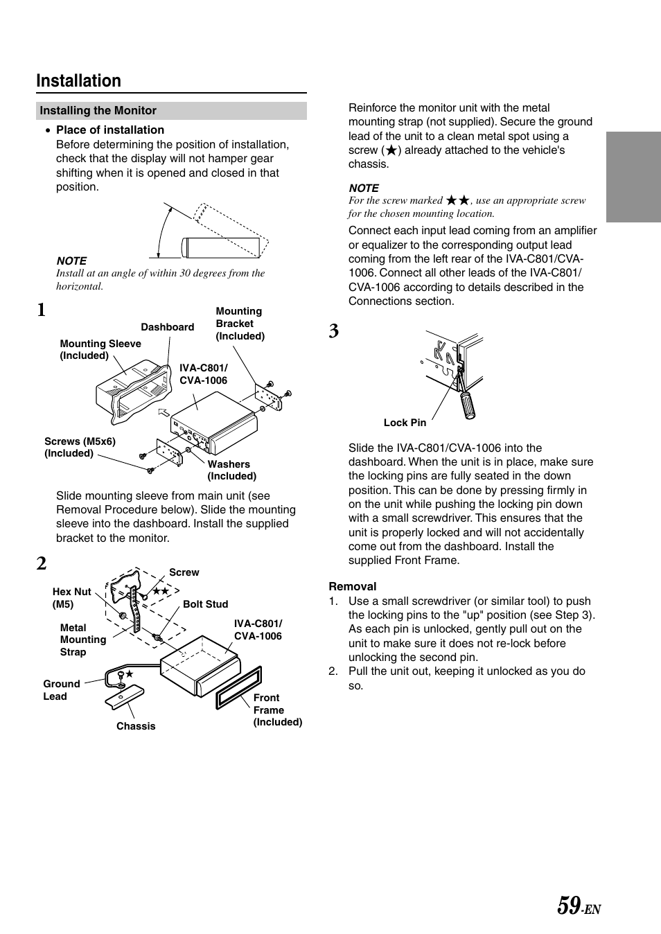 Installation | Alpine IVA-C801 User Manual | Page 61 / 68