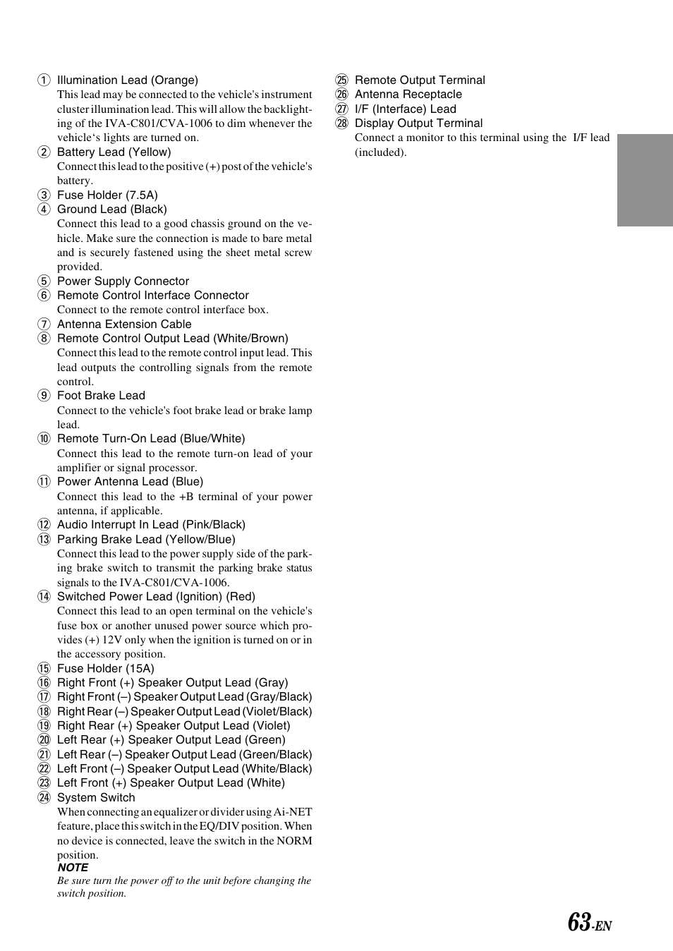 Alpine IVA-C801 User Manual | Page 65 / 68
