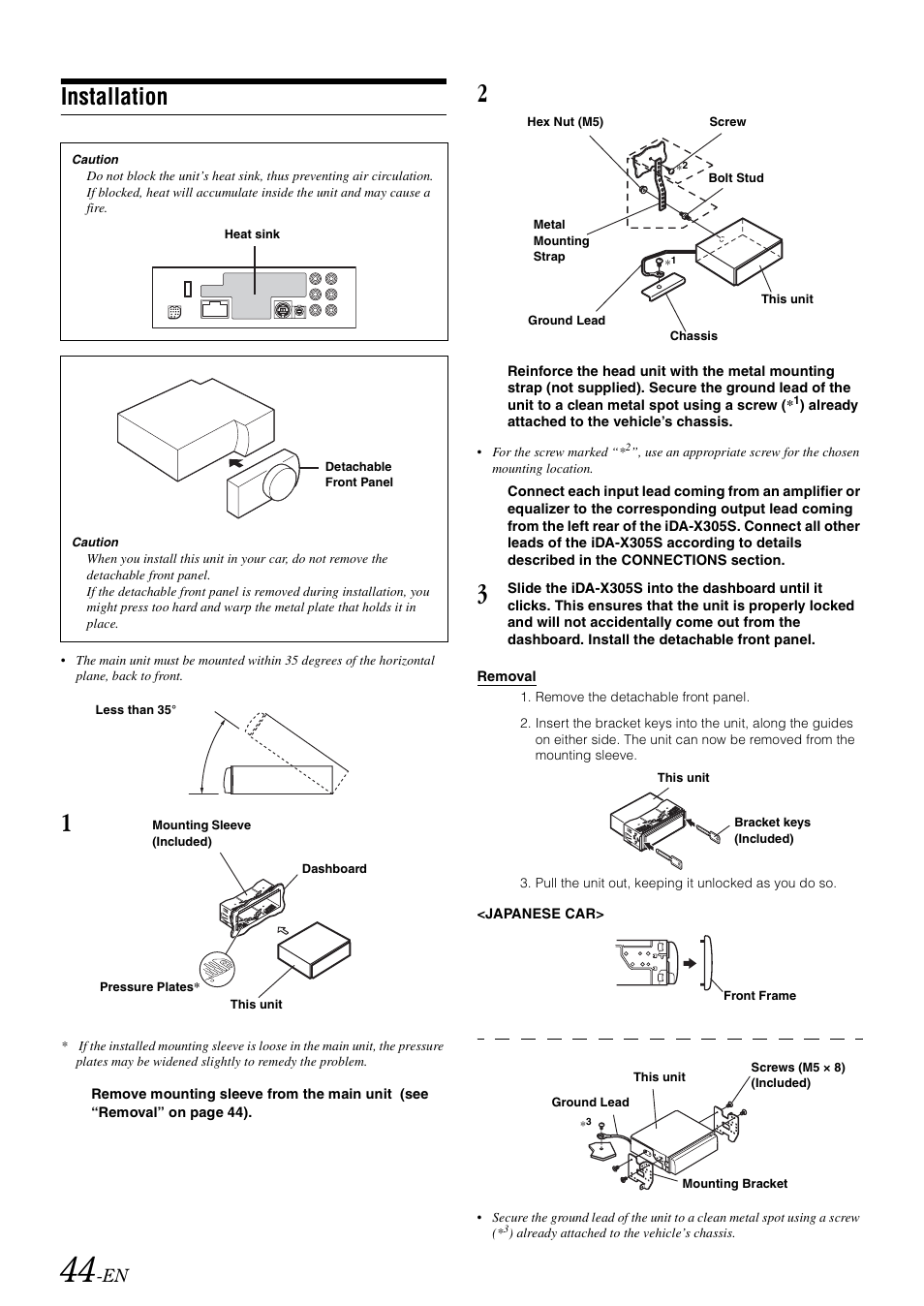 Installation | Alpine iDA-X305S User Manual | Page 46 / 50