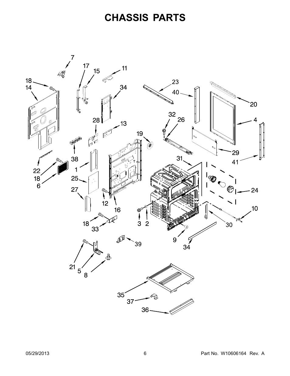 Chassis, Chassis parts | Whirlpool WGI925C0BS User Manual | Page 6 / 14