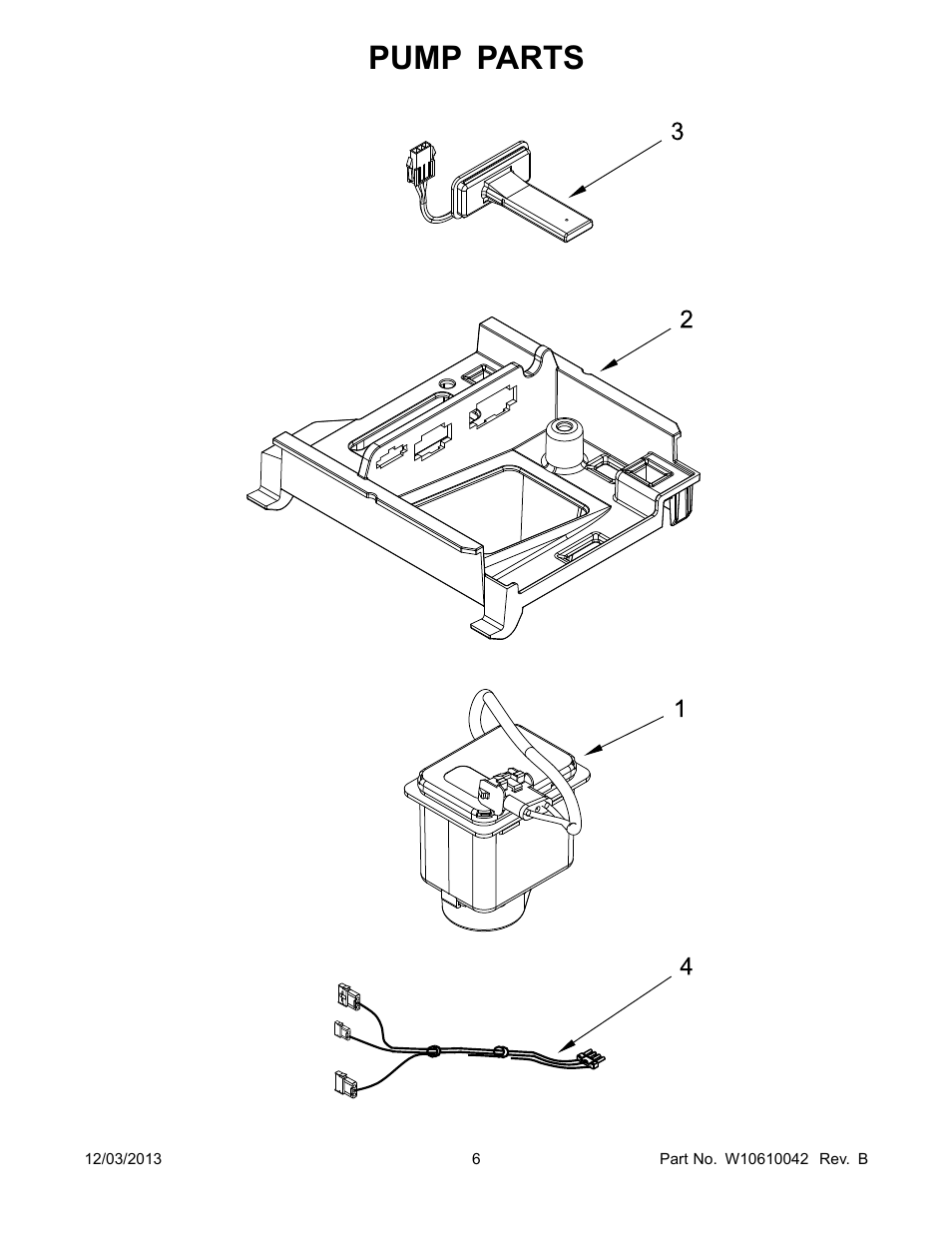 Pump, Pump parts | Whirlpool GI15NDXZS User Manual | Page 6 / 12