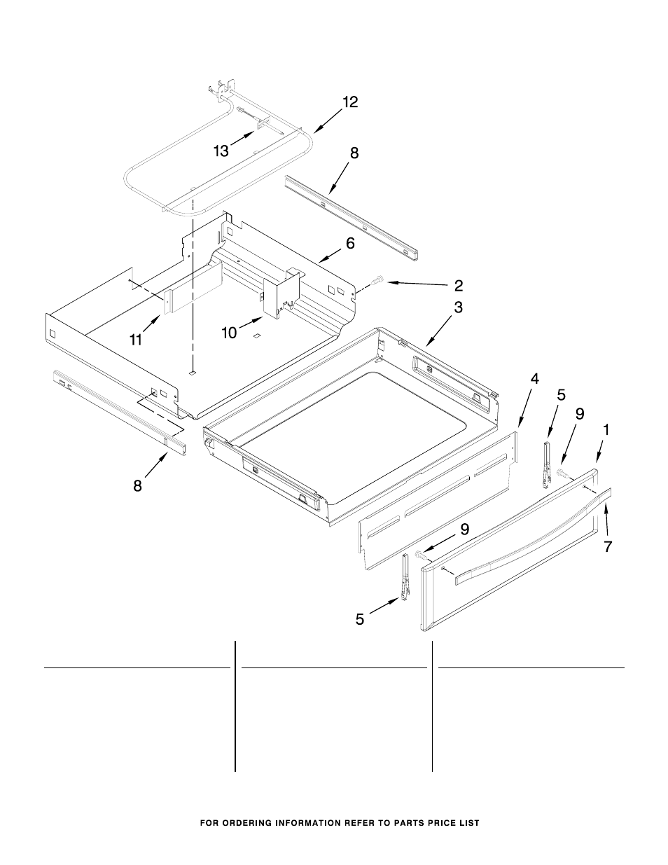 Drawer, Drawer parts | Whirlpool WFE720H0AS User Manual | Page 6 / 7