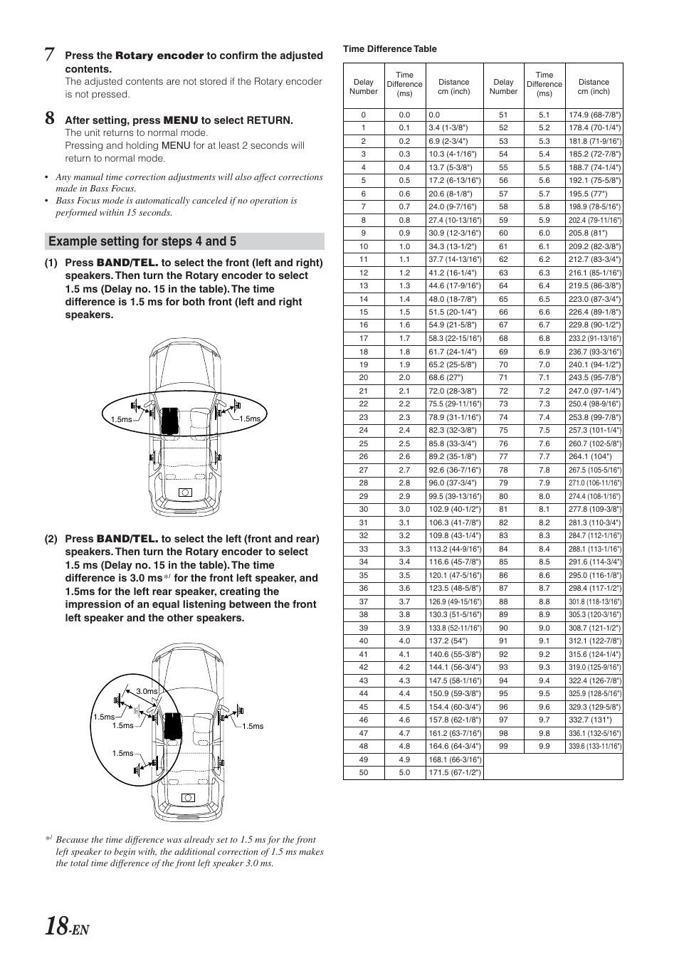 Example setting for steps 4 and 5 | Alpine CDA-9833 User Manual | Page 20 / 45