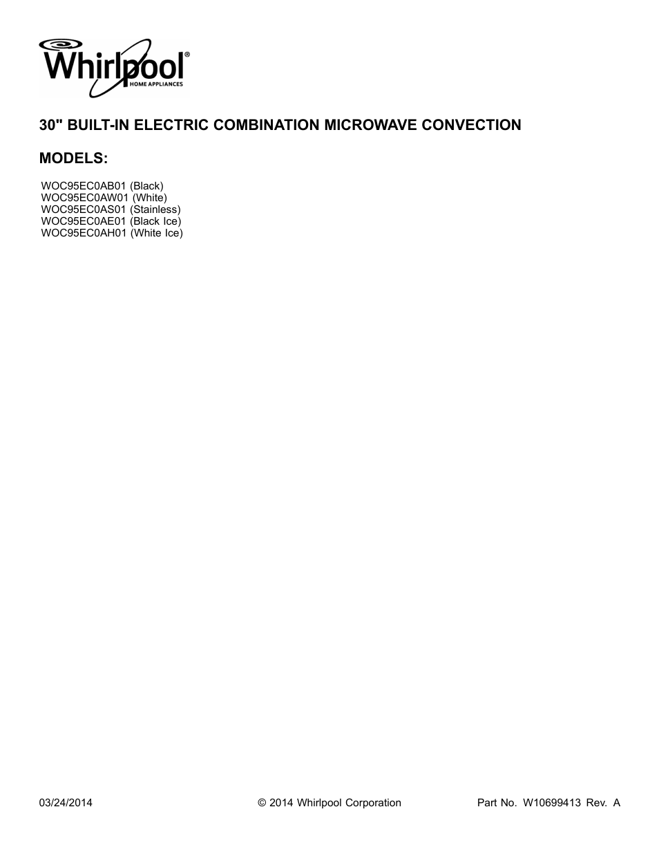 Whirlpool WOC95EC0AS User Manual | 18 pages