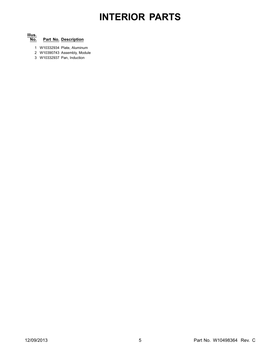 Interior parts | Whirlpool WFI910H0AS User Manual | Page 5 / 14