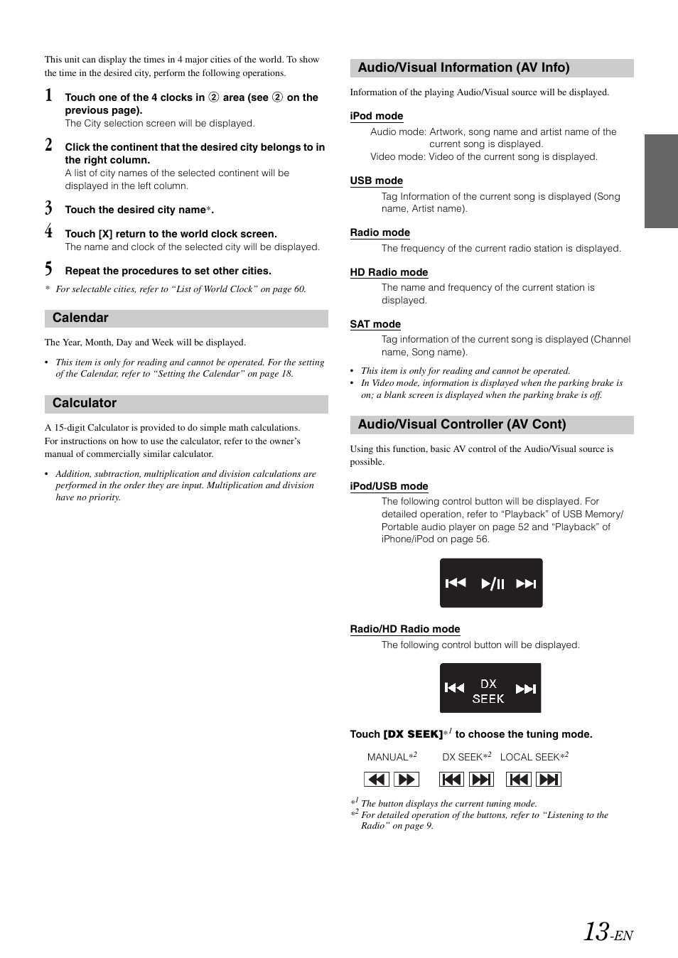 Alpine IXA-W407 User Manual | Page 15 / 76
