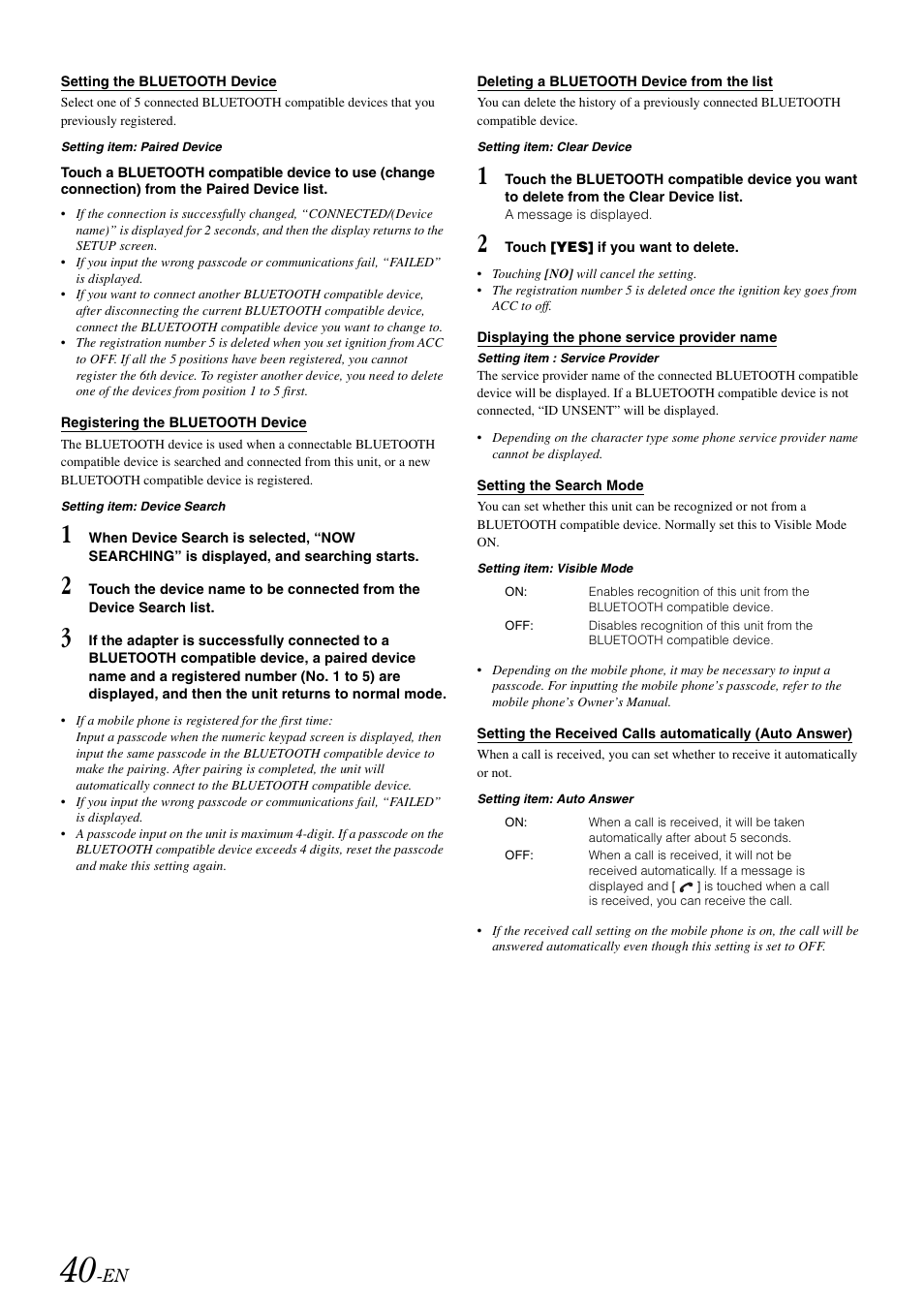 Alpine IXA-W407 User Manual | Page 42 / 76