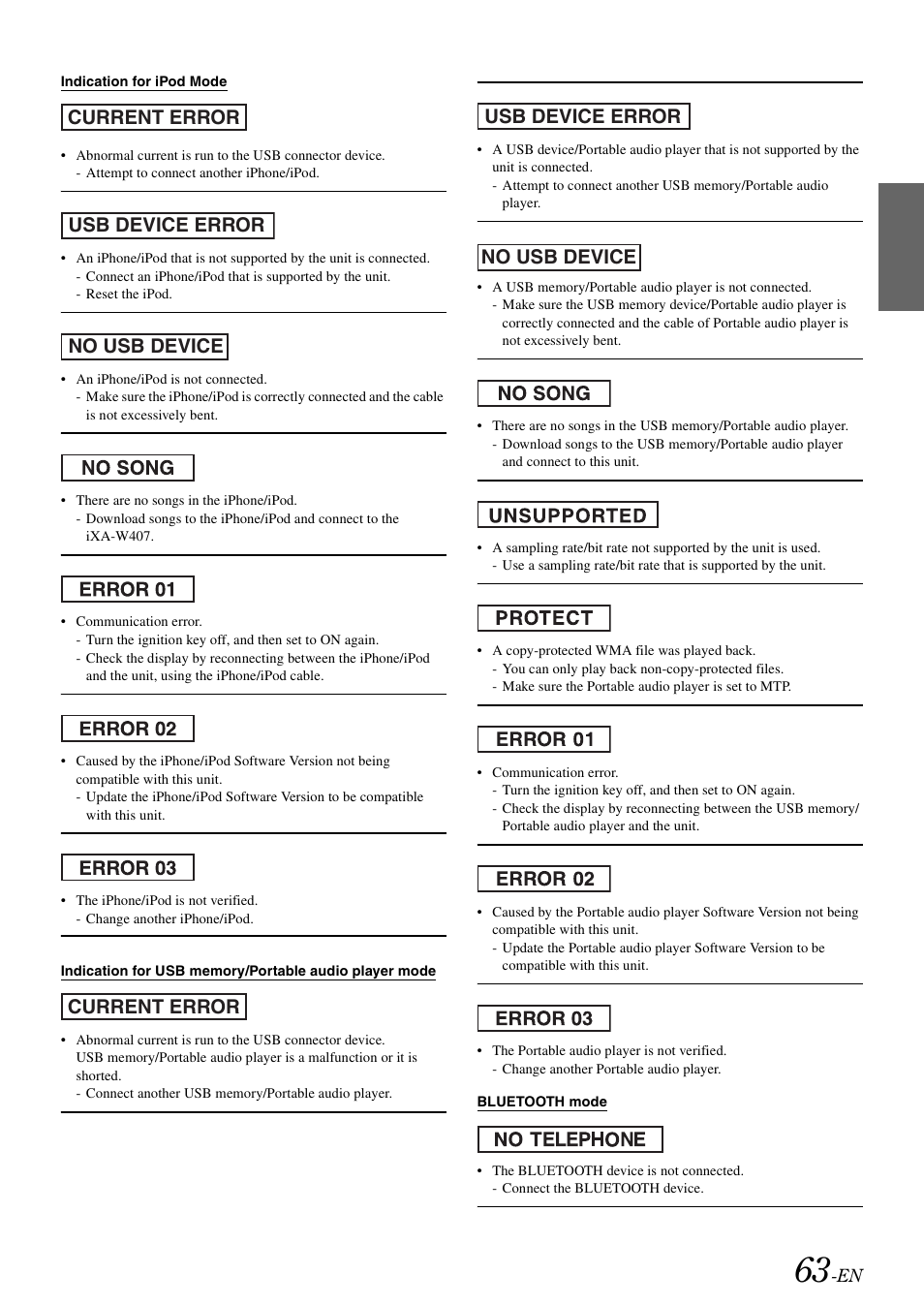 Alpine IXA-W407 User Manual | Page 65 / 76