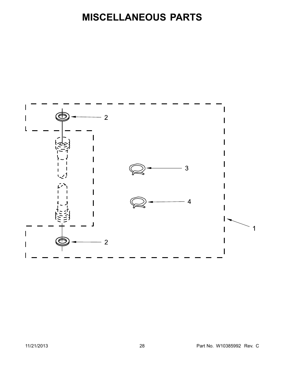 Miscellaneous, Miscellaneous parts | Whirlpool WET3300XQ User Manual | Page 28 / 30