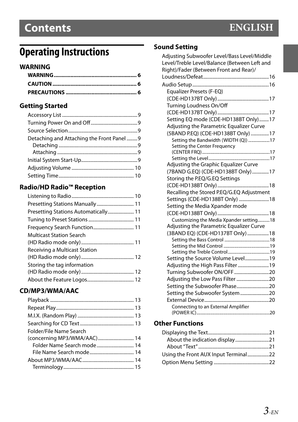 Alpine 68-21627Z10-A User Manual | Page 3 / 53