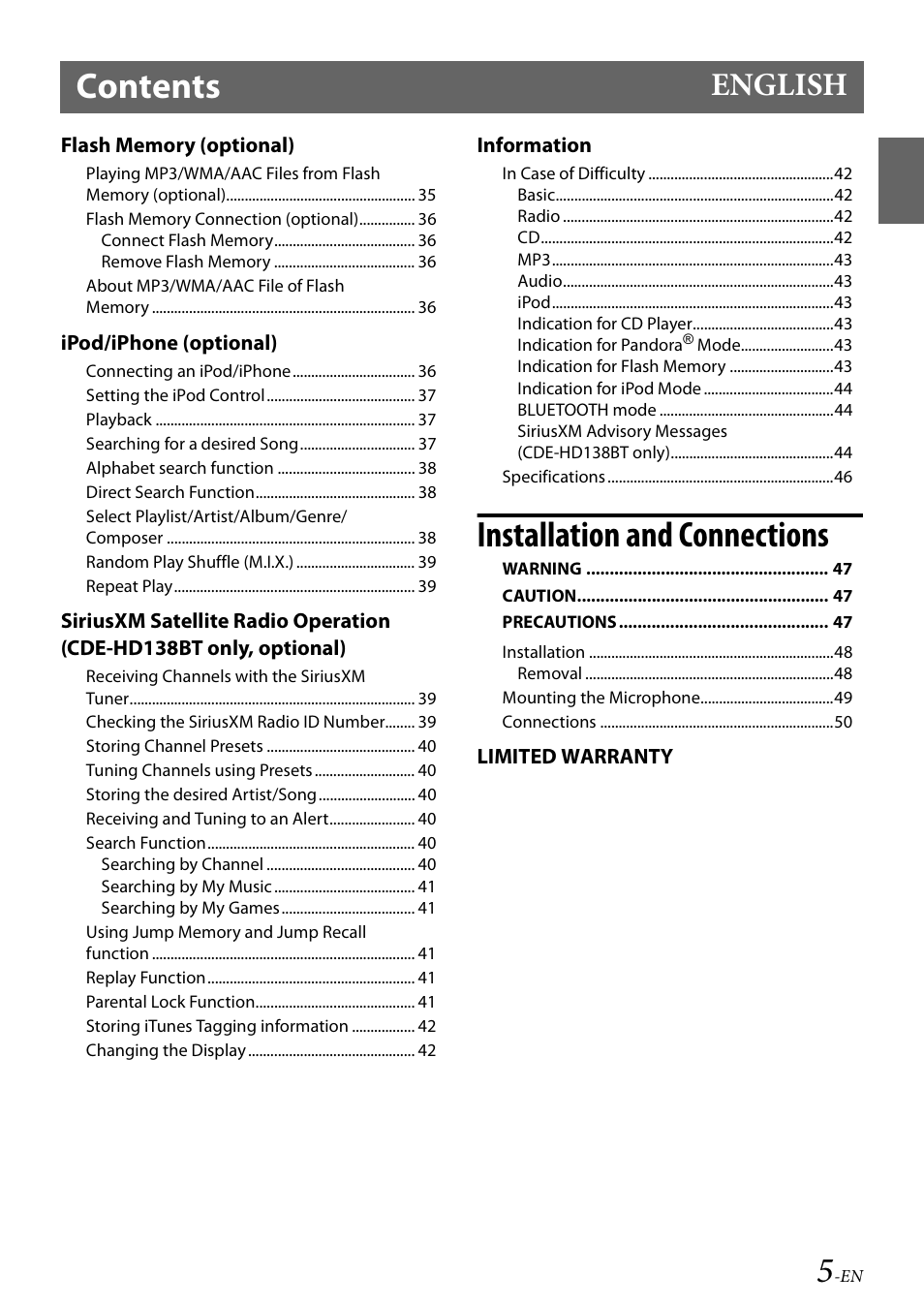 Alpine 68-21627Z10-A User Manual | Page 5 / 53