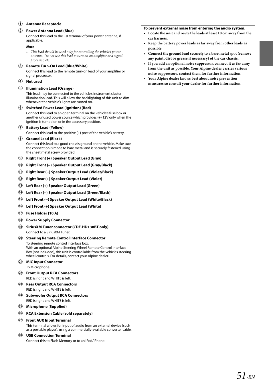 Alpine 68-21627Z10-A User Manual | Page 51 / 53