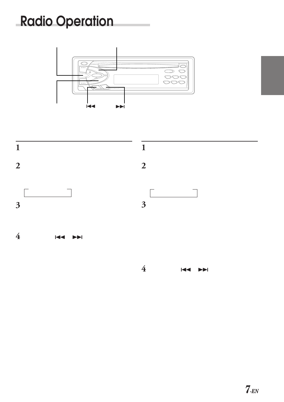 Radio operation, Automatic seek tuning, Manual tuning | Alpine CDE-7853E User Manual | Page 9 / 19