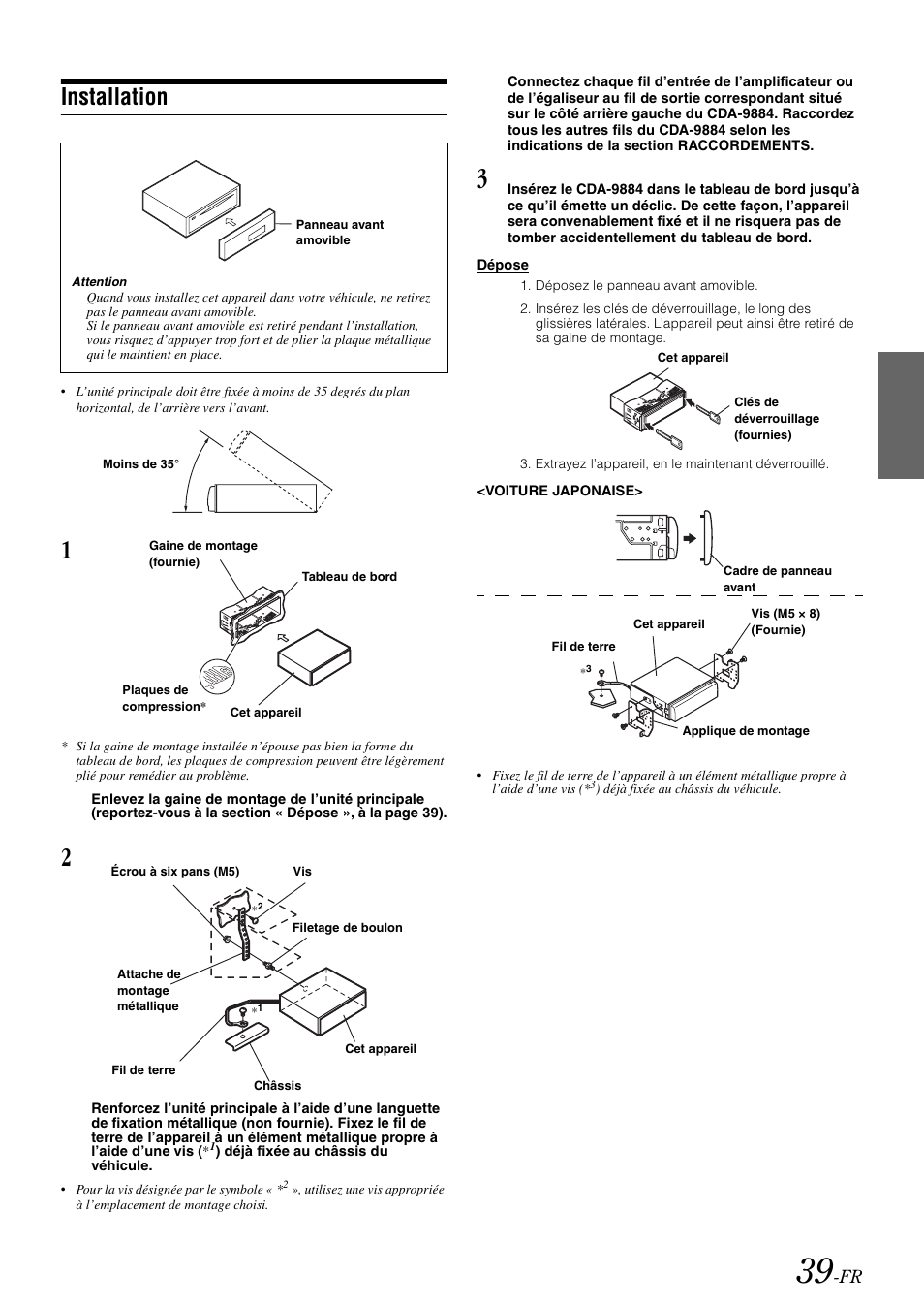 Installation | Alpine cda-9884 User Manual | Page 85 / 131