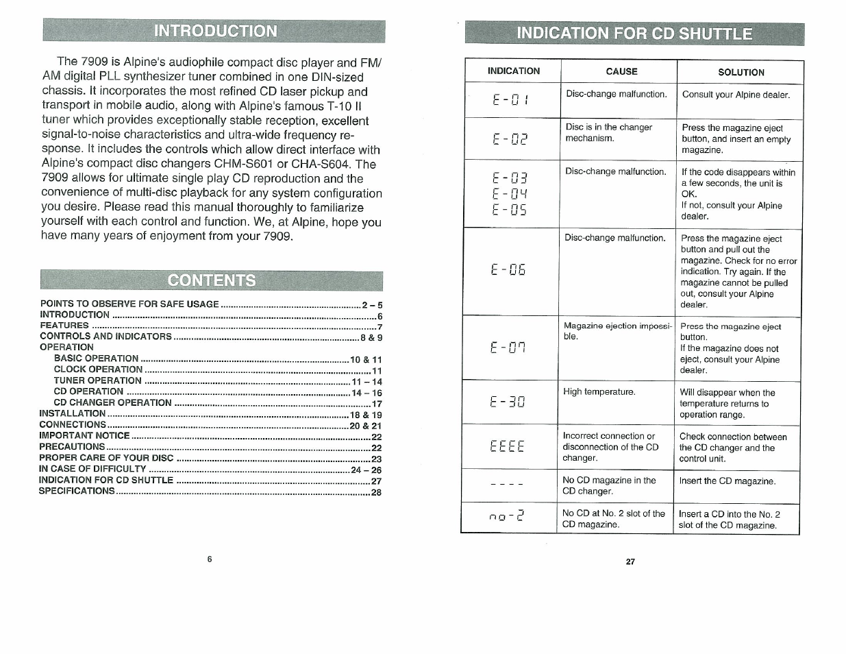 Alpine 7909 User Manual | Page 6 / 16