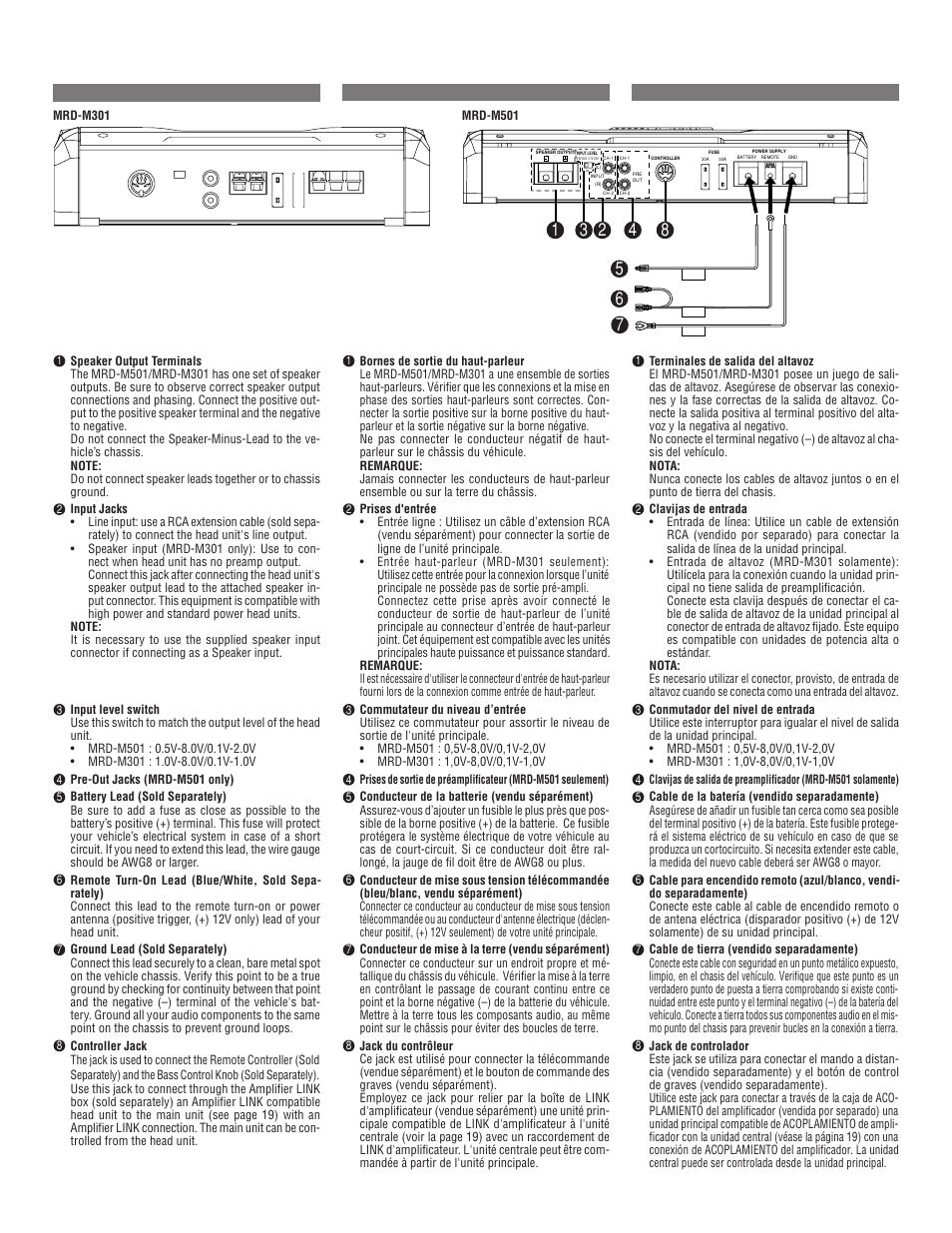 Alpine MRD-M501 User Manual | Page 5 / 20