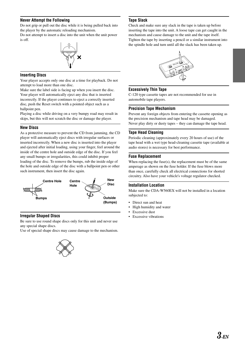 Alpine CDA-W560E User Manual | Page 5 / 36